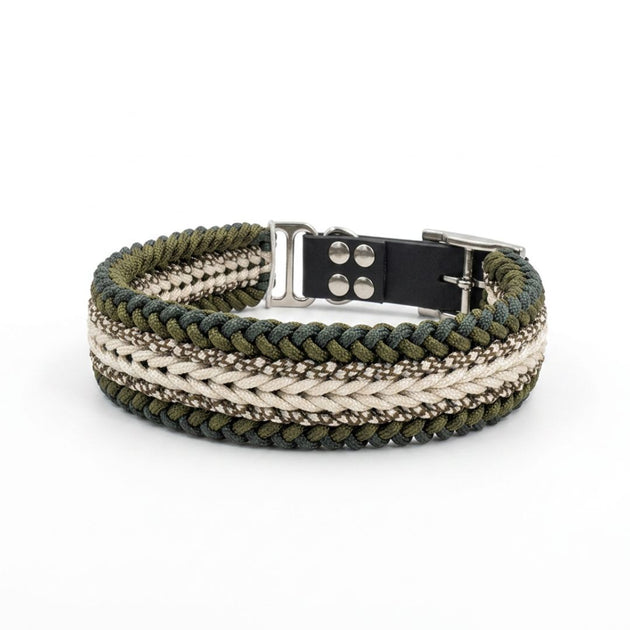 Collier Lenny kaki et beige