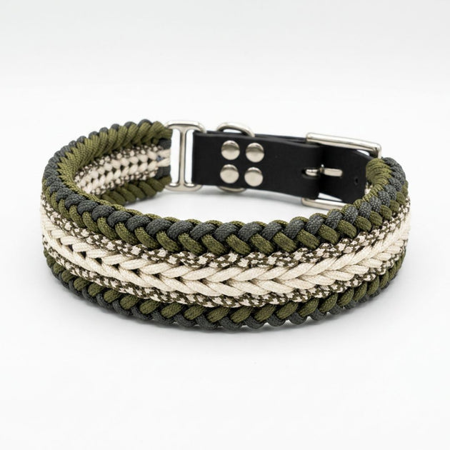 Collier Lenny kaki et beige