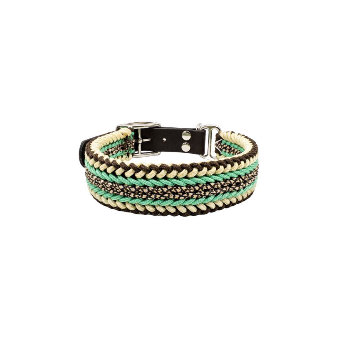 Collier Lenny marron, jeune et vert