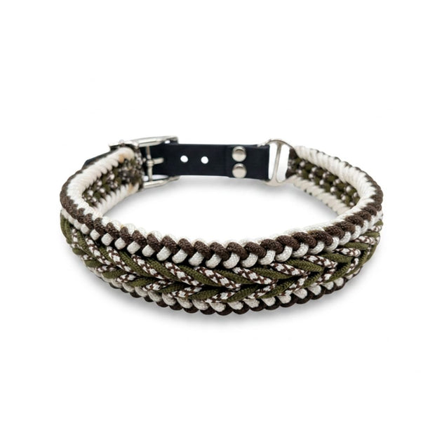 Collier Maïka kaki et beige