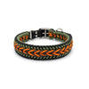 Collier Maïka orange et kaki