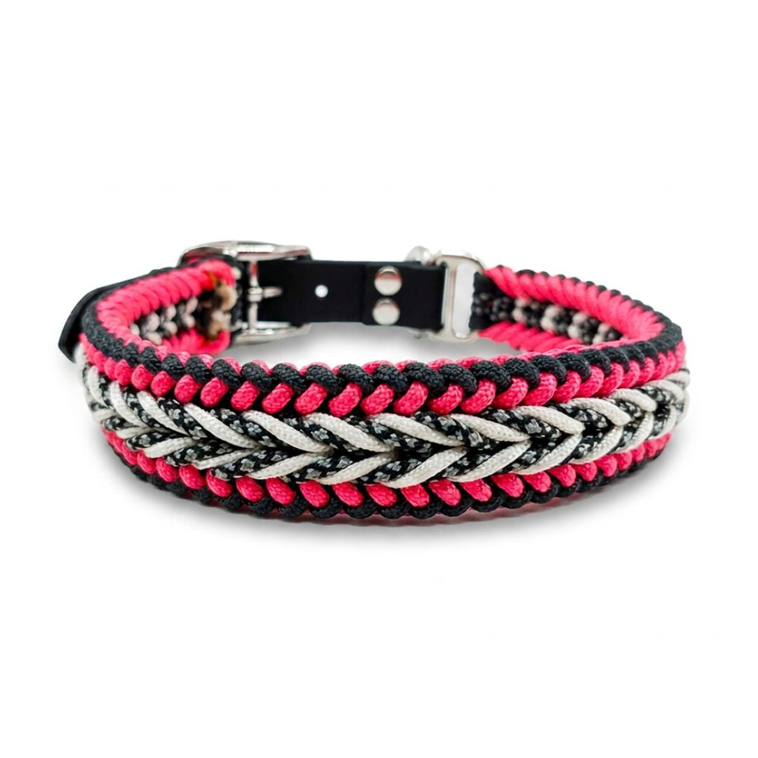 Collier Maïka rose et noir