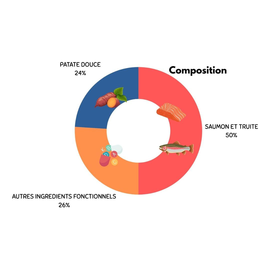 Croquette adulte saumon et patate douce