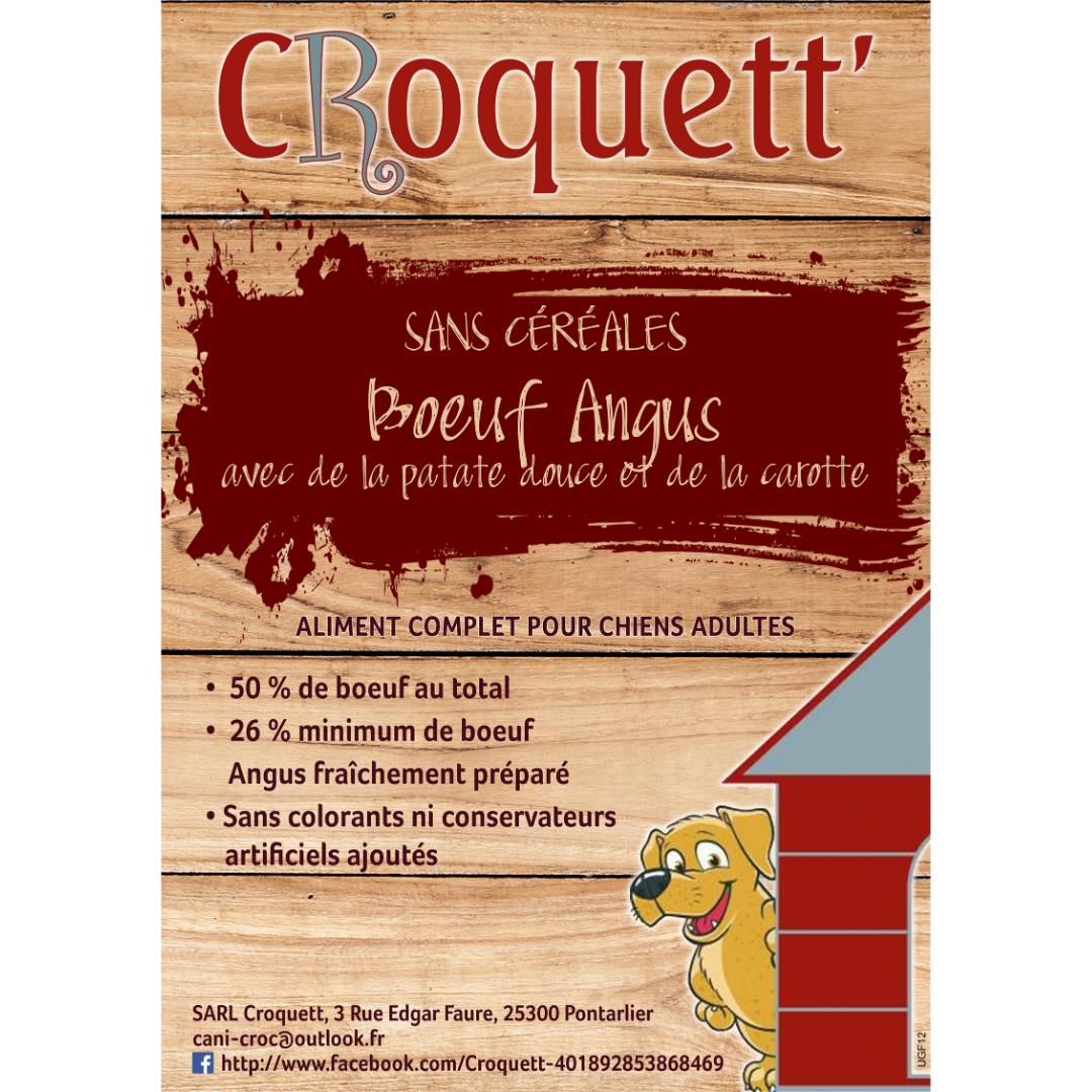 CROQUETT ADULTE BOEUF 12KG Croquett'
